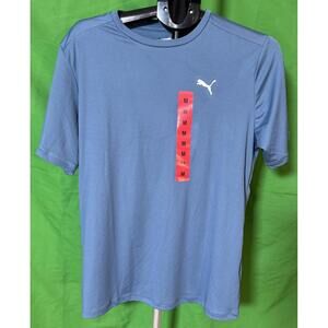 PUMA Blue Active Tee T-Shirt Lightweight Moisture Wicking Men's M NEW NWT!
